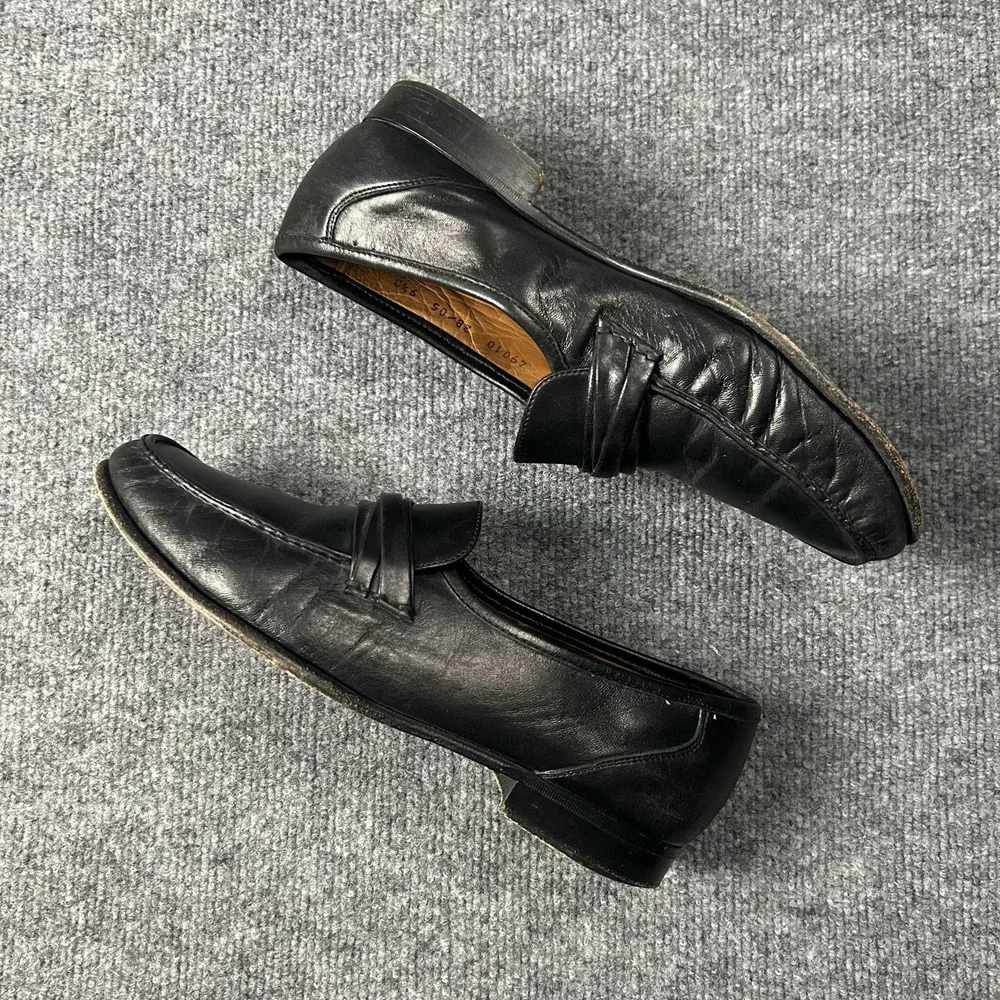 Allen Edmonds Loafer Shoes Mens Size 9.5 D Black Leather Dress Oxford Slip On